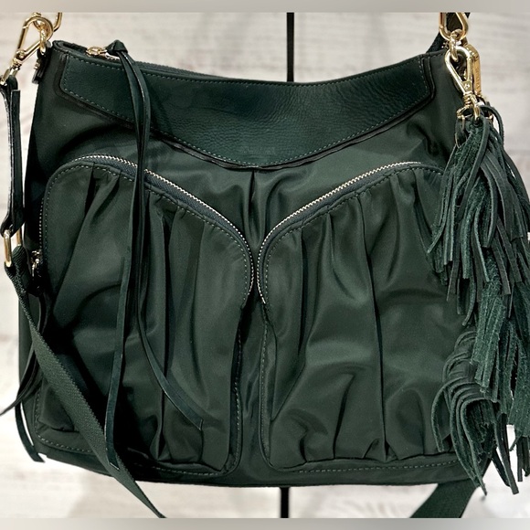 MZ Wallace Thompson Hobo In Mallard With A Jerry Tassel In Mallard Nubuck - Picture 2 of 16